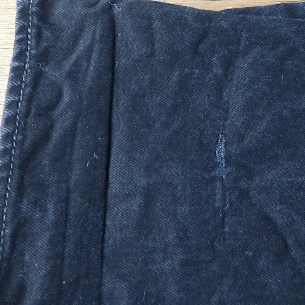 LEVI'S 501 BUTTON FLY BLACK DENIM JEANS SIZE W42 L32